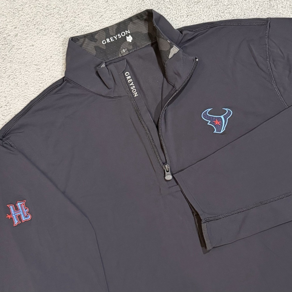 Greyson x Houston Texans NFL Men 2XL 1/4 Zip Performance Jacket Pullover Sweater